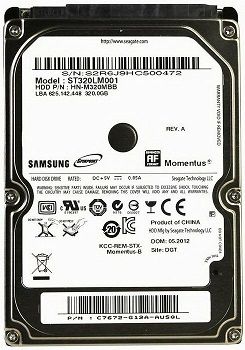 Хард диск SAMSUNG 320GB, 2.5", SATA 3Gb/s 5400RPM, 8MB, ST320LM001