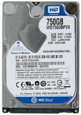 Хард диск WD Blue 750GB, 2.5", 5400RPM, SATA 6Gb/s, 8MB, WD7500BPVX