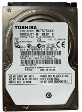 Хард диск TOSHIBA 750GB, 2.5", 5400RPM, SATA 3Gb/s, 8MB, MQ01ABD075, MK7575GSX