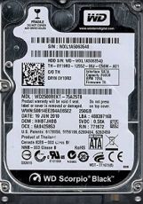Хард диск WD 250GB, 2.5", 7200RPM, SATA 3Gb/s 8MB Cache, WD2500BEKT
