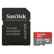 SanDisk 200 GB Ultra microSD UHS-I Card Class 10, U1, A1, 100 Mb/s + Adapter