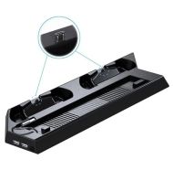Вертикална стойка за PS4 Slim CUH-2XXX с охлаждане, зарядно за контролери и 2 портов USB хъб